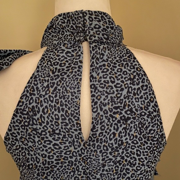 Sachin & Babi Cheetah Sky Blue Midnight Maxi Dress - Picture 9 of 16